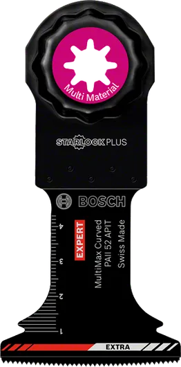 さまざまな素材に対応するBosch EXPERT MultiMax PAII 52 APIT マルチツールブレード。.