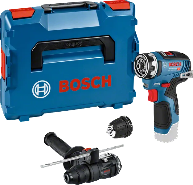 Bosch GSR 10.8V-35 FC コードレス ドリル セットと付属品。.