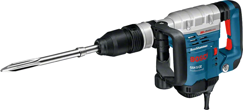 Bosch GSH 5 CE 解体ハンマー、振動制御。.