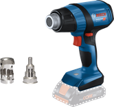 Bosch GHG 18V-50 コードレス ヒートガン (ノズル付き)。
