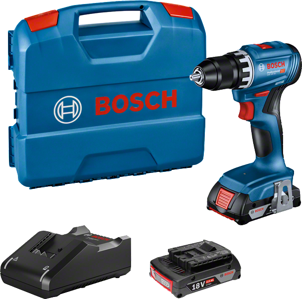 Bosch GSR 18V-45 ドリル セット (バッテリーと充電器付き)。.