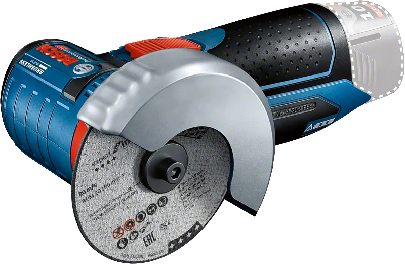 Bosch GWS 10.8V-76 コードレスアングルグラインダー。.