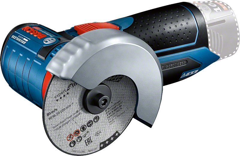 Bosch GWS 10.8V-76 コードレスアングルグラインダー。.