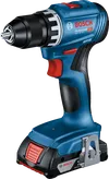 2Ah バッテリー搭載のBosch GSR 18V-45 コードレス ドリル。.