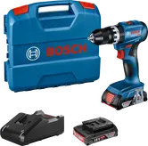 Bosch GSB 18V-45 コードレスドリルセット（ケース付き）。.