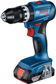 2Ah バッテリー搭載のBosch GSB 18V-45 コードレス ドリル。