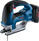 深い木材の切断に適したBosch GST 18V-155 BC コードレスジグソー。