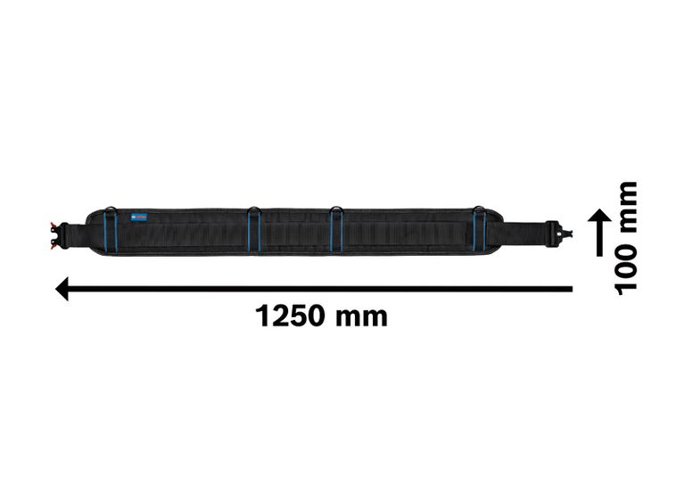 Bosch Belt 108、長さ 1250 mm のパッド入りツールベルト。.