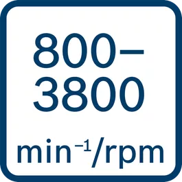  回転数：800～3,800min-1（回転/分）