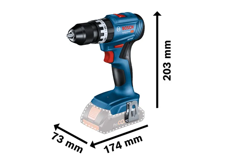 PRO GSB 18V-45 コードレス振動ドライバードリル | Bosch Professional