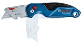 人間工学に基づいたグリップを備えたBoschの折りたたみ式ユーティリティナイフ。