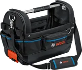 ショルダーストラップ付きのBosch GWT 20ツールバッグ。