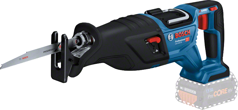 Bosch GSA 18V-28 レシプロソー、5.5Ah ProCORE バッテリー搭載。.