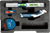 Boschの巻尺とレーザーメジャーを備えた 13 点ハンドツール セット。