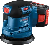 Bosch GEX 185-LI ランダムオービットサンダー（125mm パッド付き）.