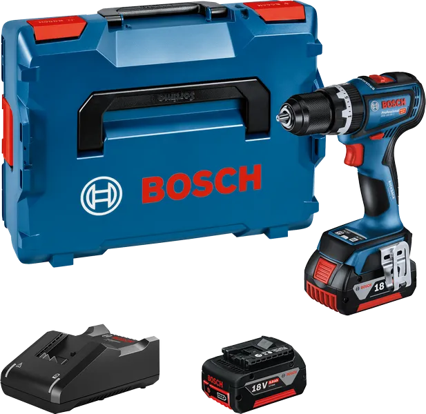 Bosch GSB 18V-90 C コードレス ドリル (ケースとバッテリー付き)。.