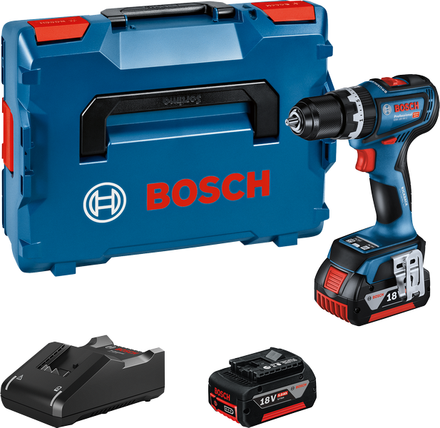 Bosch GSB 18V-90 C コードレス ドリル (ケースとバッテリー付き)。.