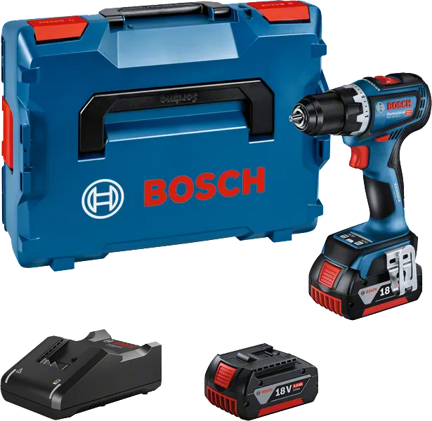 Bosch GSR 18V-90 C コードレスドリルセット（ケース付き）。.