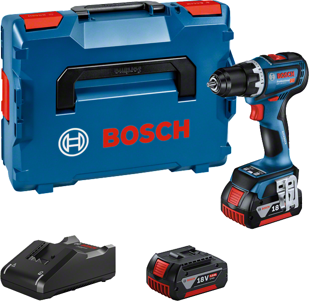 Bosch GSR 18V-90 C コードレスドリルセット（ケース付き）。.