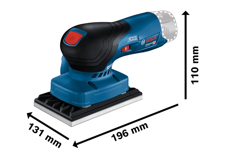 Bosch GSS 12V-13 コードレスオービタルサンダー、12V バッテリー。.