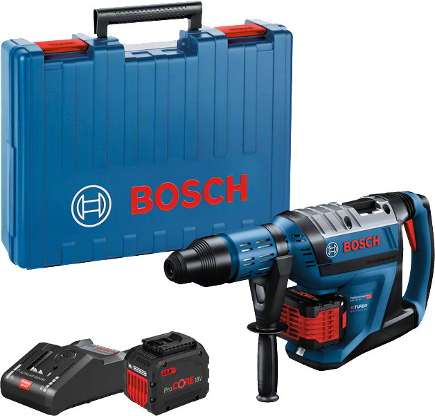 Bosch GBH 18V-45 C 回転ハンマー（ケースとバッテリー付き）。.