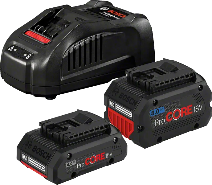 Bosch ProCORE18Vバッテリーと充電器セット。.
