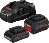 Bosch ProCORE18Vバッテリーと充電器セット。
