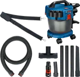 Bosch GAS 18V-10 L コードレス乾湿両用掃除機セット。.