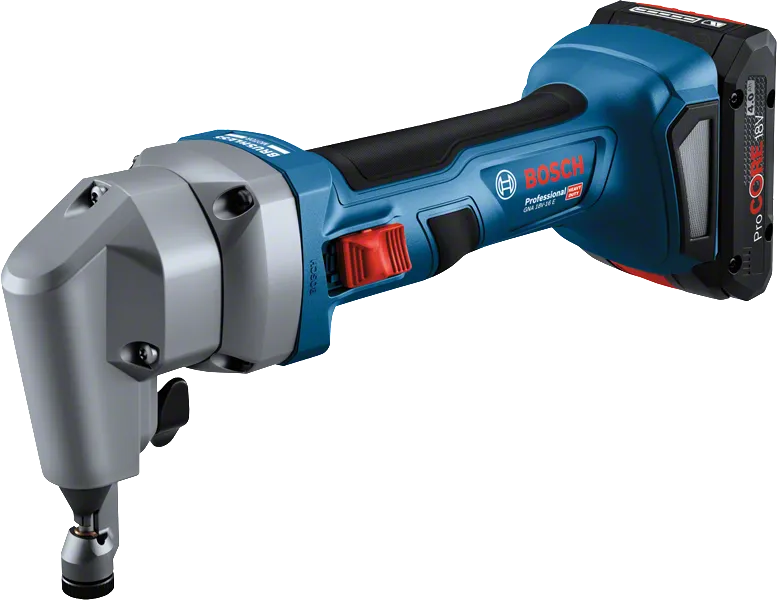 鋼鉄切断用のBosch GNA 18V-16 E コードレス ニブラー。.
