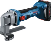 鋼鉄切断用のBosch GSC 18V-16 E コードレス金属剪断機。.