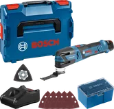 Bosch GMF 10.8V-28 コードレスマルチツールキット。