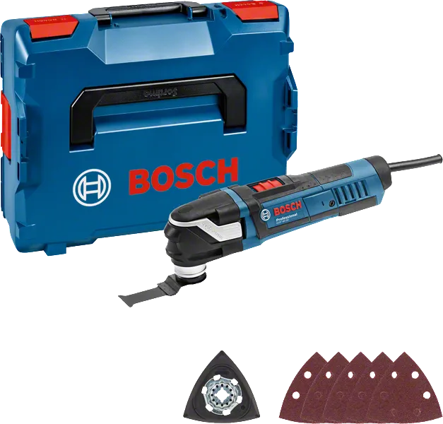 Bosch GMF 40-30L マルチツールキット（ケースとアクセサリー付き）。.