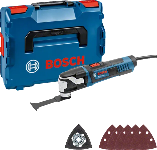 Bosch GMF 55-36 マルチツール（ケースとサンディングパッド付き）。.