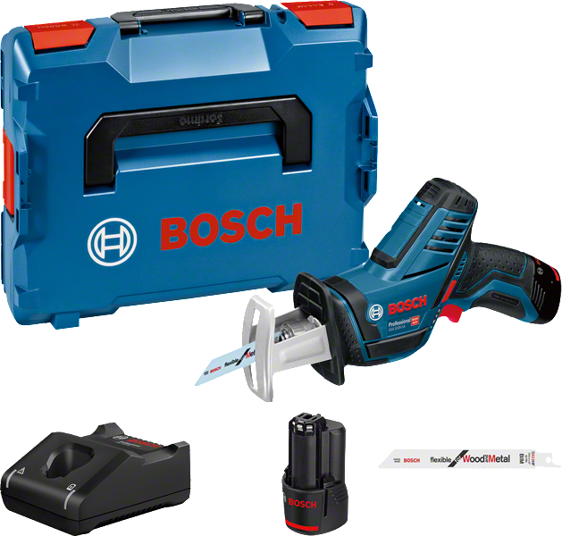 Bosch GSA 10.8 V-LI コードレスレシプロソーセット。.