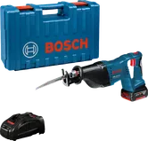 Bosch GSA 18 V-LI レシプロソー（バッテリーとケース付き）。