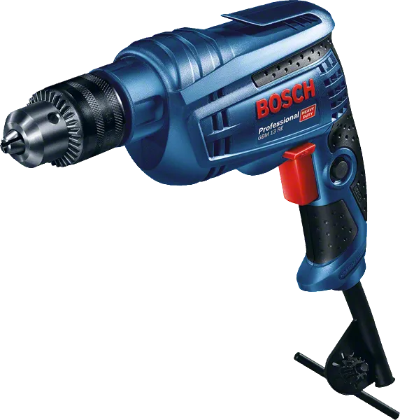 人間工学に基づいたハンドルを備えたBosch GBM 13 RE 電動ドリル。.