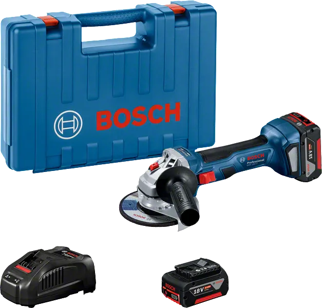 Bosch GWS 18V-7 コードレスアングルグラインダーセット。.