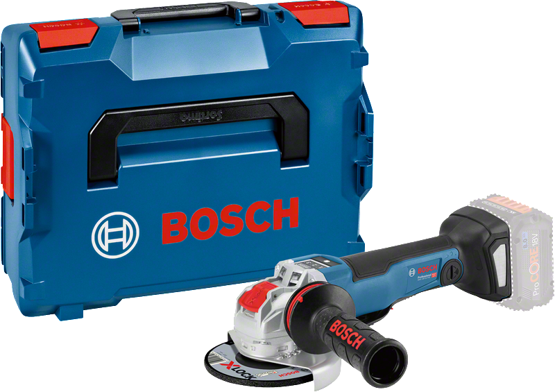 Bosch GWX 18V-10 コードレスアングルグラインダー（ケース付き）。.