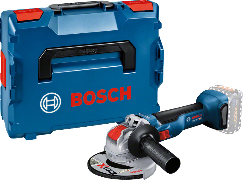 Bosch GWX 18V-10 コードレスアングルグラインダー（ケース付き）。.
