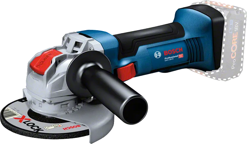 X-LOCK システムを搭載したBosch GWX18V-8H アングルグラインダー。.