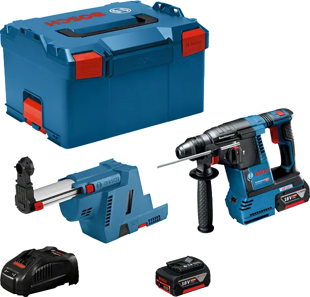 Bosch GBH 18V-26 ロータリーハンマー（集塵機とケース付き）.