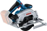 Bosch GKS 185-LI コードレス丸鋸（サイドガイド付き）。