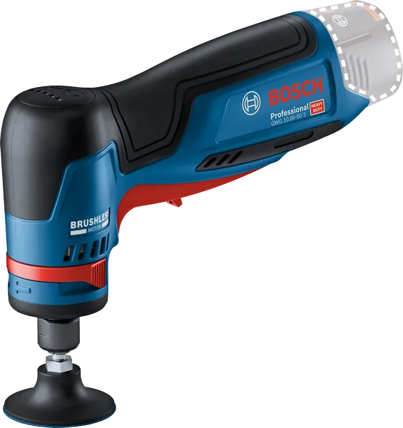 Bosch GWG 10.8V-50 S コードレス アングル グラインダー、ブラシレス モーター。.