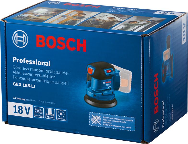 PRO GEX 185-LI 吸じんランダムアクションサンダー | Bosch Professional