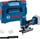 Bosch GST 18V-125 S コードレスジグソー（ケース付き）。