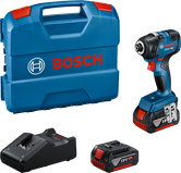 Bosch GDR 18V-200 インパクトドライバーセット（ケースとバッテリー付き）。