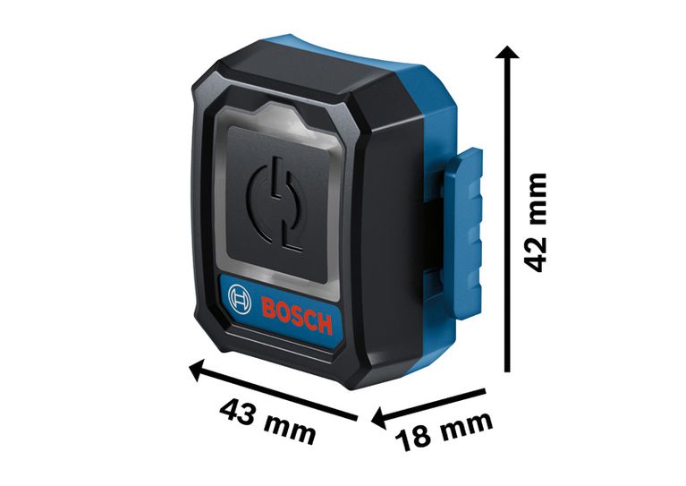 Bosch GCT 30-42 コンパクトトラッキングタグ、43x42x18 mm。.