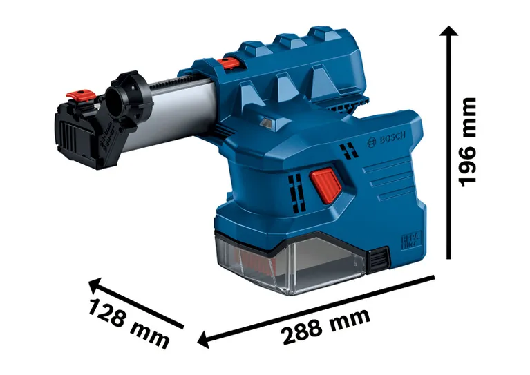 Bosch GBH 185-Li 集塵機（HEPA フィルター付き）.