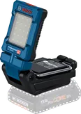 Bosch GLI 18V-800 コードレス作業灯（LED パネル付き）。