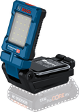 Bosch GLI 18V-800 コードレス作業灯（LED パネル付き）。.